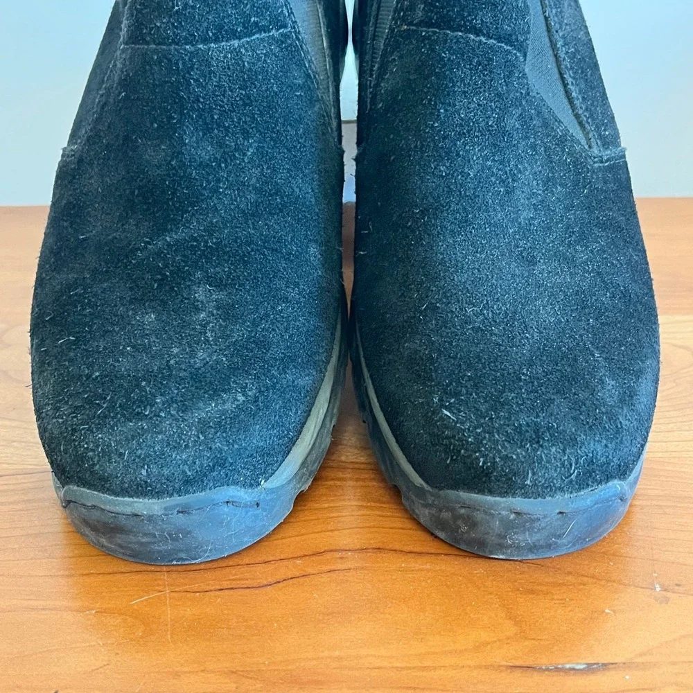 BareTraps Yard Black Suede Leather Slip On‎ Loafers Shoes Womens 9.5